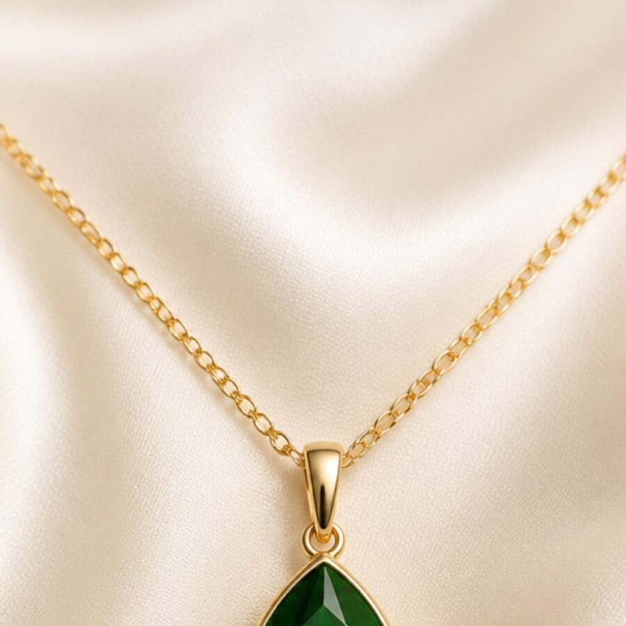 Dewdrop Gemstone Pendant - Detail A