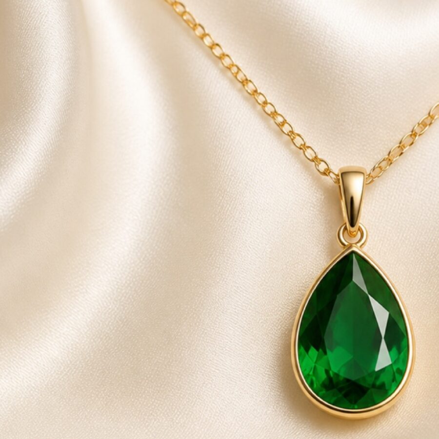 Dewdrop Gemstone Pendant - Detail B