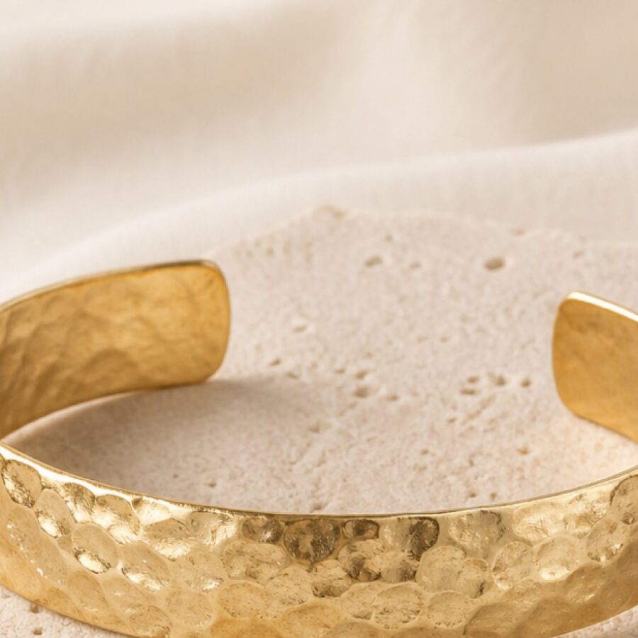 Gilded Hammered Cuff - Detail A