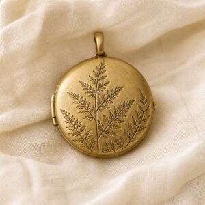 Engraved Fern Locket