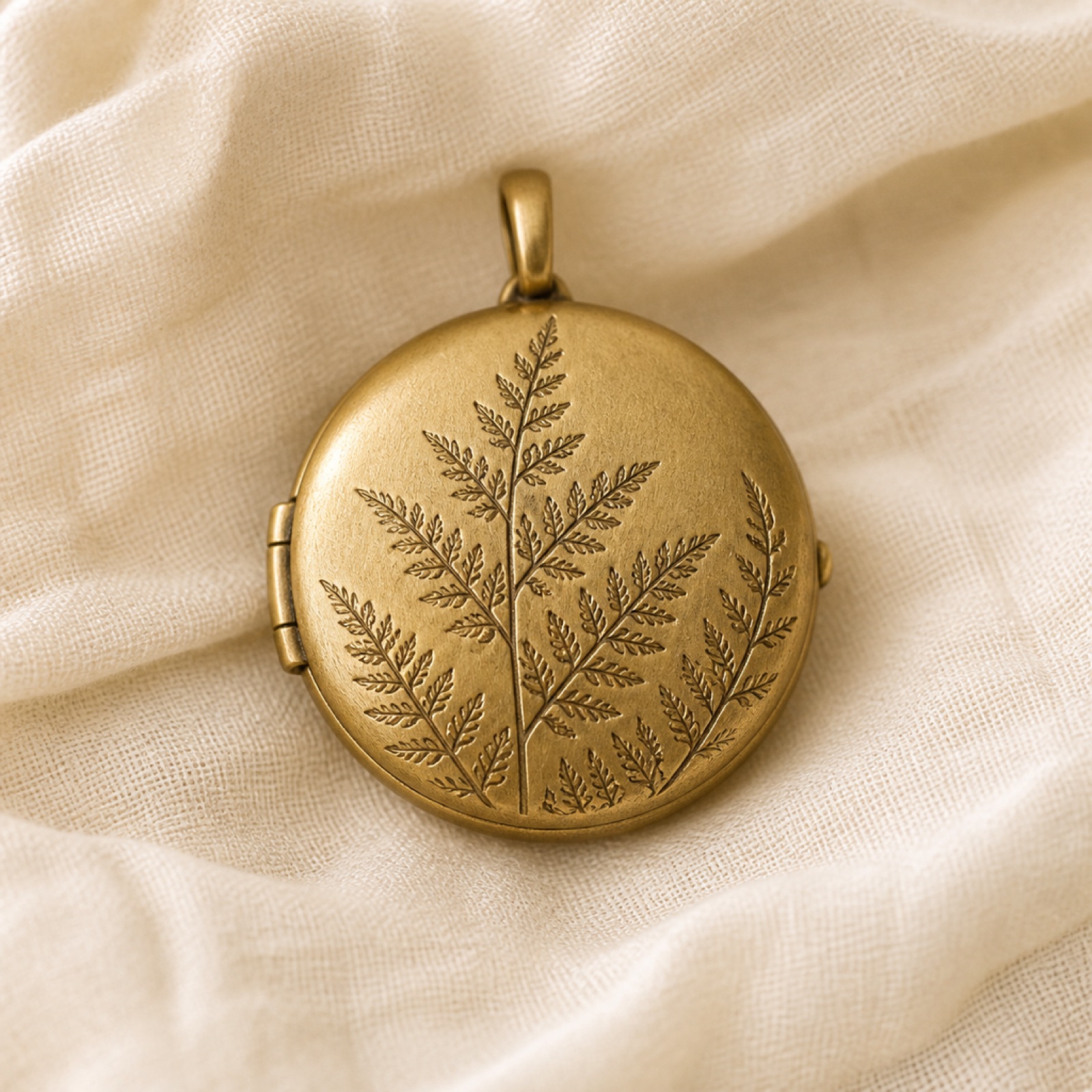 Engraved Fern Locket