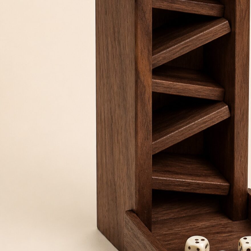 Walnut Dice Tower - Image 3