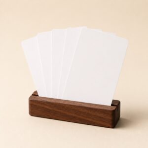 Oak Card Holder Stand